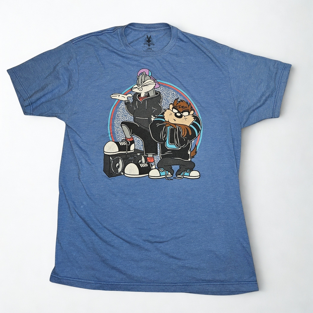 Warner Bros. T-Shirt with Bugs Bunny Tasmanian Devil Soft Tee Vintagw